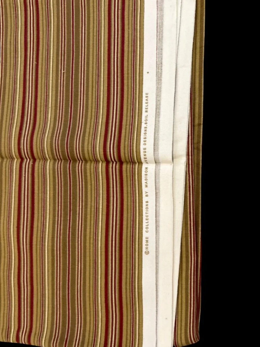 Vintage Madison Avenue Designs Striped Upholstery Drapery Fabric 2 Yds x 54